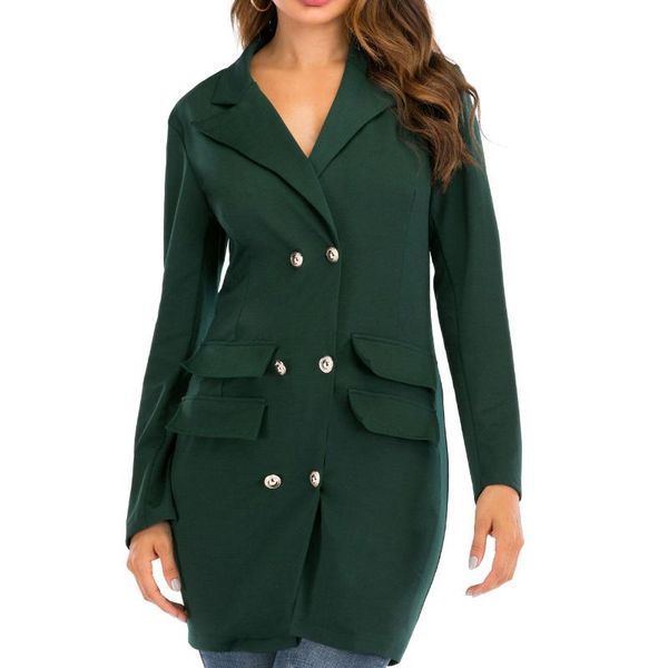 women's suits & blazers 2021 spring autumn casual double breasted women fashionable chic outerwear for ladies temperament jackets, White;black
women's suits & blazers 2021 spring autumn casual double breasted women fashionable chic outerwear for ladies temperament jackets, White;black