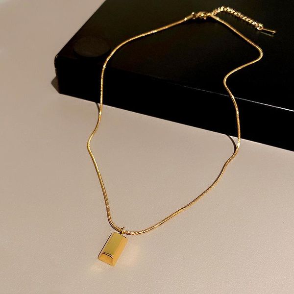 pendant necklaces kofsac trendy metal geometric square for women necklace jewelry gold color brick lady personality valentine's day gif, Silver
pendant necklaces kofsac trendy metal geometric square for women necklace jewelry gold color brick lady personality valentine's day gif, Silver