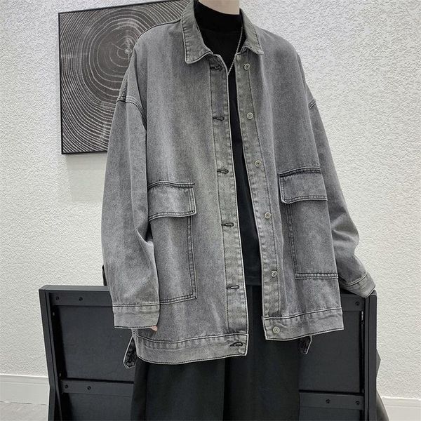 men's jackets 2021 retro denim loose jacket single-breasted long-sleeved wild autumn men, Black;brown
men's jackets 2021 retro denim loose jacket single-breasted long-sleeved wild autumn men, Black;brown