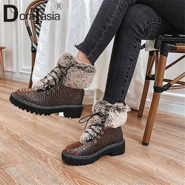doratasia new winter warm fur snow boots women fashion ladies chunky heels shoes woman non slip lace up ankle boots 2019 v4po#, Black
doratasia new winter warm fur snow boots women fashion ladies chunky heels shoes woman non slip lace up ankle boots 2019 v4po#, Black