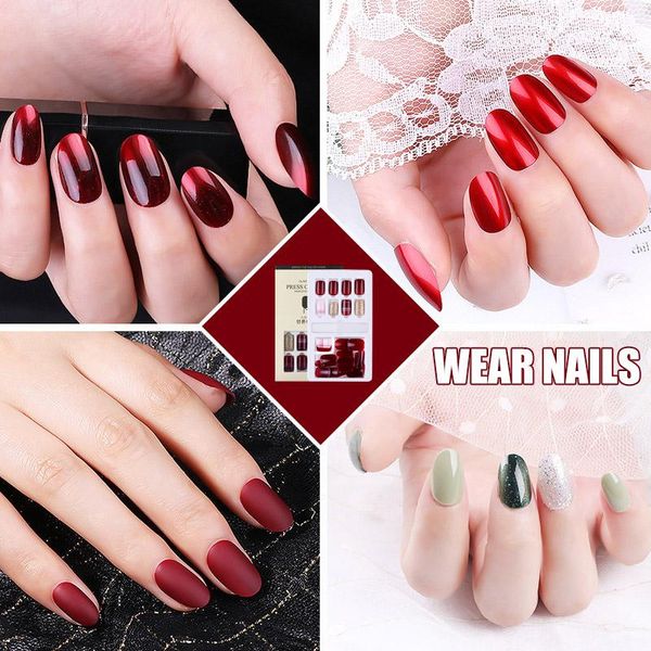 false nails 30pcs/set patch full cover press on sticker fake easy to move nail tips for girls women -vl16, Red;gold
false nails 30pcs/set patch full cover press on sticker fake easy to move nail tips for girls women -vl16, Red;gold