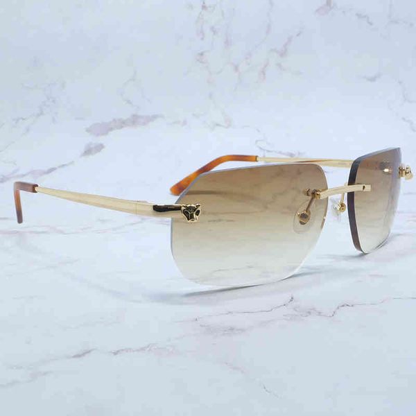 2022 factory wholesale panther men fashion rimless luxury sun trend product street outdoor driving shades eyewear, White;black
2022 factory wholesale panther men fashion rimless luxury sun trend product street outdoor driving shades eyewear, White;black