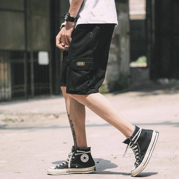 men punk rock hip hop shorts ribbons hiphop cargo shorts mens black casual streetwear elastic workout short pants with pockets, White;black
men punk rock hip hop shorts ribbons hiphop cargo shorts mens black casual streetwear elastic workout short pants with pockets, White;black