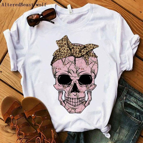 funny skull punk t shirt women summer new fashion casual short sleeve harajuku style female cotton tshirts, White
funny skull punk t shirt women summer new fashion casual short sleeve harajuku style female cotton tshirts, White