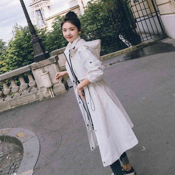 women's trench coats korean coat with waist hood, feminine, preppy style, white, long, casual, slim 6p7l, Tan;black
women's trench coats korean coat with waist hood, feminine, preppy style, white, long, casual, slim 6p7l, Tan;black