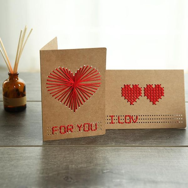 greeting cards 1set heart kraft paper card invitation diy sewing love embroidery blessing gift handmade party wedding
greeting cards 1set heart kraft paper card invitation diy sewing love embroidery blessing gift handmade party wedding