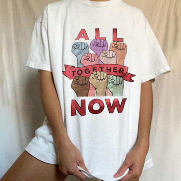 women's t-shirt all together now black lives matter history t shirt short sleeve camiseta women summer month blm, White
women's t-shirt all together now black lives matter history t shirt short sleeve camiseta women summer month blm, White