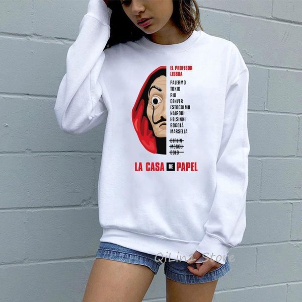 the house of paper funny hoodies women men money heist sweat femme la casa de papel jumper long sleeve sweatshirt custom clothes, Black
the house of paper funny hoodies women men money heist sweat femme la casa de papel jumper long sleeve sweatshirt custom clothes, Black