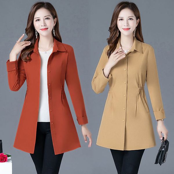2020 new dress mother windbreaker middle-aged old coat spring and autumn women's mid long foreign style top, Black
2020 new dress mother windbreaker middle-aged old coat spring and autumn women's mid long foreign style top, Black