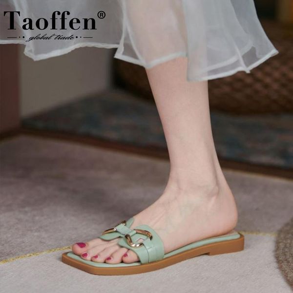 sandals taoffen size 33-40 women summer shoes real leather metal buckle fashion beach daily footwear, Black
sandals taoffen size 33-40 women summer shoes real leather metal buckle fashion beach daily footwear, Black