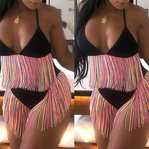 Sexy Women Tassels Beachwear Womens Swimsuit Push Up Padded Bikini Set Ladies Swim Wear Cintura Alta, White;black
Sexy Women Tassels Beachwear Womens Swimsuit Push Up Padded Bikini Set Ladies Swim Wear Cintura Alta, White;black