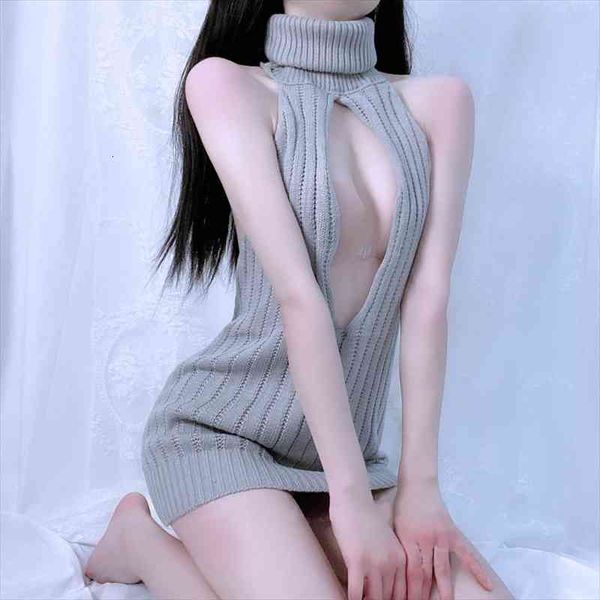 korean backless women gray womens sweaters turtleneck long virgin killer cosplay costume fashion off shoulder knitting pullovers, White;black
korean backless women gray womens sweaters turtleneck long virgin killer cosplay costume fashion off shoulder knitting pullovers, White;black
