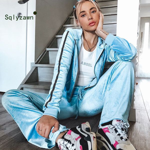 winter soft velvet tracksuits casual two piece set jacket coat + corduroy pants 2 piece set women outfits velour tracksuit t200809, White
winter soft velvet tracksuits casual two piece set jacket coat + corduroy pants 2 piece set women outfits velour tracksuit t200809, White
