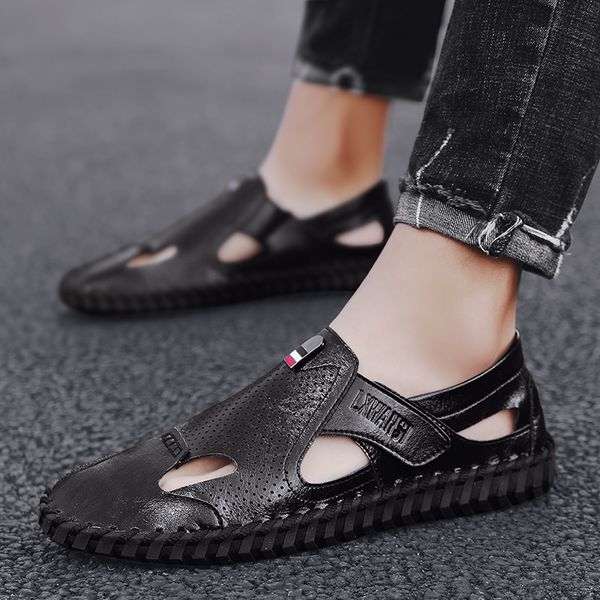 slippers summer hollow out men's sandals office leisure fashion trend baotou beach shoes ad2a, Black
slippers summer hollow out men's sandals office leisure fashion trend baotou beach shoes ad2a, Black