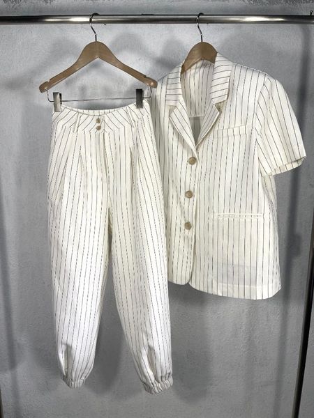 women's two piece pants 2021 women fashion suit striped loose cotton and linen + tie-leg casual trousers 2-piece set 0728, White
women's two piece pants 2021 women fashion suit striped loose cotton and linen + tie-leg casual trousers 2-piece set 0728, White