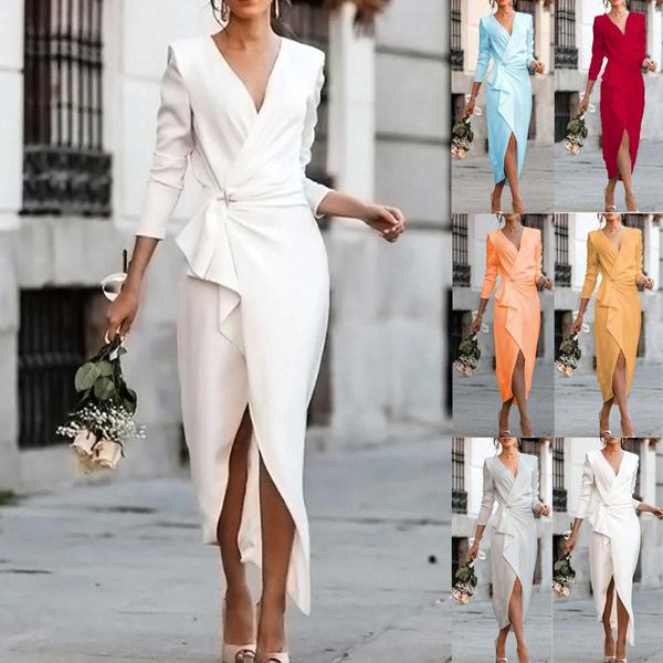 casual dresses fashion solid elegant dress women high waist a line summer 3/4 long sleeve high-end ankle-length irregular evening, Black;gray
casual dresses fashion solid elegant dress women high waist a line summer 3/4 long sleeve high-end ankle-length irregular evening, Black;gray