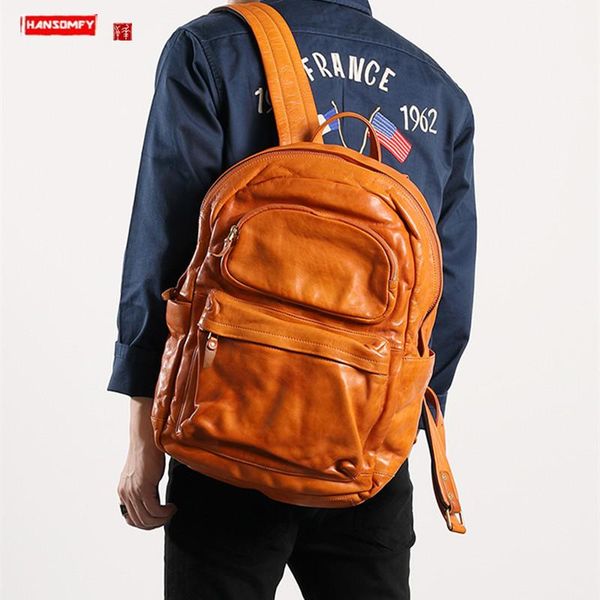 backpack trendy men leather backpack, first layer of leather, large capacity, lapbackpacks, leisure travel, business travel men's bag
backpack trendy men leather backpack, first layer of leather, large capacity, lapbackpacks, leisure travel, business travel men's bag