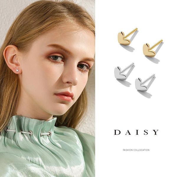 stud 1pair trendy minimalist silver plated mini small love heart earrings for women student teen jewelry gift korean fashion, Golden;silver
stud 1pair trendy minimalist silver plated mini small love heart earrings for women student teen jewelry gift korean fashion, Golden;silver