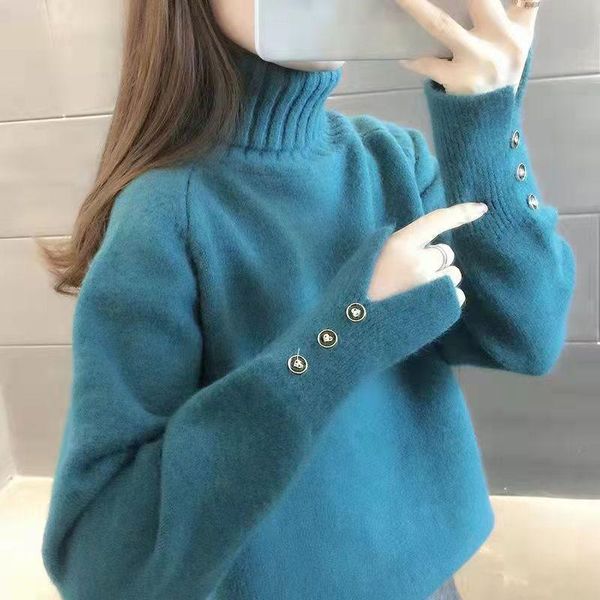 women's sweaters autumn winter sweater turtleneck higher collar pullover female full sleeves thick warm loose fashion black creamy-whit, White;black
women's sweaters autumn winter sweater turtleneck higher collar pullover female full sleeves thick warm loose fashion black creamy-whit, White;black
