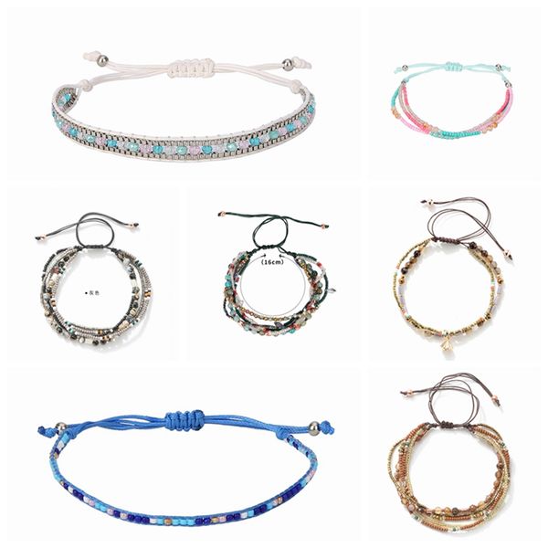 7 piece multi-layer bracelet strands color seed beaded woven rope beach elastic charm bohemian stackable wax coated thread adjustable for wo, Black
7 piece multi-layer bracelet strands color seed beaded woven rope beach elastic charm bohemian stackable wax coated thread adjustable for wo, Black
