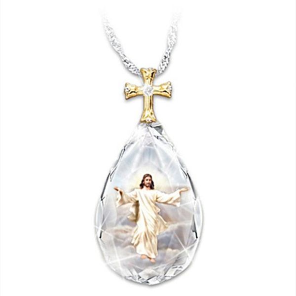 pendant necklaces special festival jewelry cross jesus christian religion necklace for woman man, Silver
pendant necklaces special festival jewelry cross jesus christian religion necklace for woman man, Silver