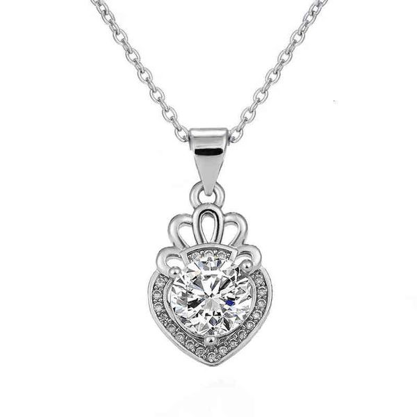 imitation mossan diamond crown necklace women's korean version small fresh and sweet inlaid pendant fashion ins clavicle chain, Silver
imitation mossan diamond crown necklace women's korean version small fresh and sweet inlaid pendant fashion ins clavicle chain, Silver