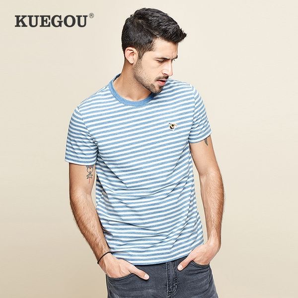 kuegou men's short sleeve t shirt striped fashionable elastic stripe summer t-shirt short sleeves tshirt men dt-5936 210317, White;black
kuegou men's short sleeve t shirt striped fashionable elastic stripe summer t-shirt short sleeves tshirt men dt-5936 210317, White;black