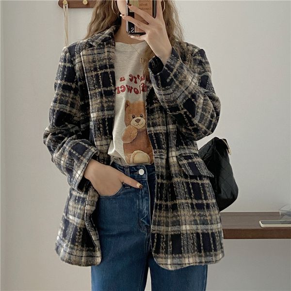 2021 plaid office lady color-hit coats stylish women new arrival all match ol streetwear jackets blazers 1the, White;black
2021 plaid office lady color-hit coats stylish women new arrival all match ol streetwear jackets blazers 1the, White;black
