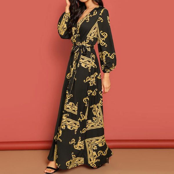 casual dresses fashion women vintage v-neck long sleeve ankle-length maxi dress print lantern wrap slim waist, Black;gray
casual dresses fashion women vintage v-neck long sleeve ankle-length maxi dress print lantern wrap slim waist, Black;gray