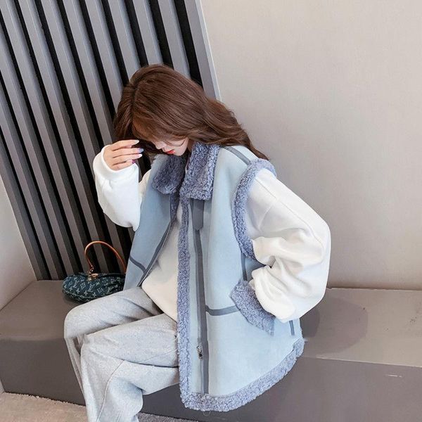 women's fur & faux 2021 women autumn winter lamb waistcoat female short stand collar vest ladies imitation sleeveless coats p659, Black
women's fur & faux 2021 women autumn winter lamb waistcoat female short stand collar vest ladies imitation sleeveless coats p659, Black