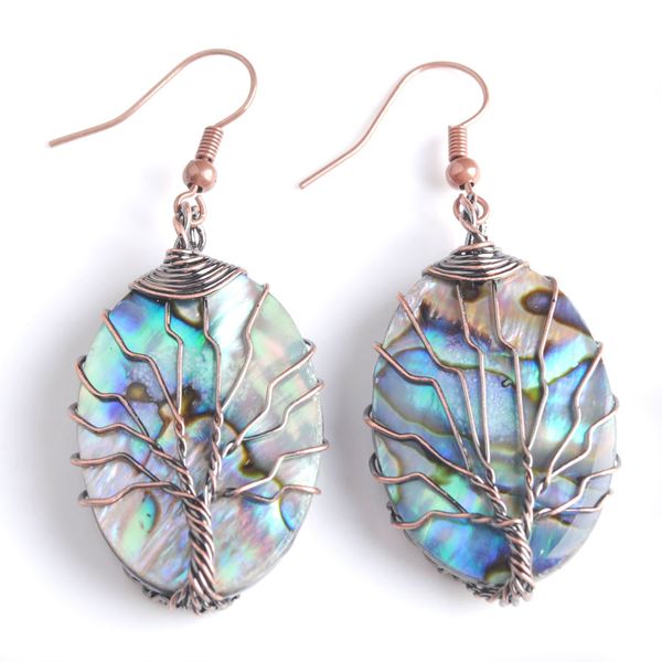 natural abalone shell dangle earrings for women classic korean tree of life wire wrap drop earring gifts fashion jewelry bv907, Silver
natural abalone shell dangle earrings for women classic korean tree of life wire wrap drop earring gifts fashion jewelry bv907, Silver