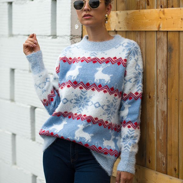 2021 snowflake fawn winter warm women o-neck pullover christmas sweater fashion casual sweet knitted new year clothes 1yrv, White;black
2021 snowflake fawn winter warm women o-neck pullover christmas sweater fashion casual sweet knitted new year clothes 1yrv, White;black