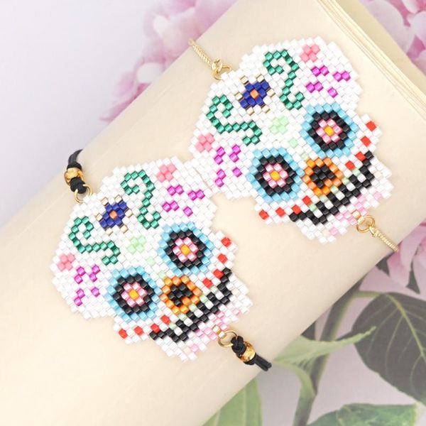 beaded, strands go2boho 2021 halloween skull bracelet jewelry gift miyuki beads hand woven adjustable bracelets jewellery, Black
beaded, strands go2boho 2021 halloween skull bracelet jewelry gift miyuki beads hand woven adjustable bracelets jewellery, Black
