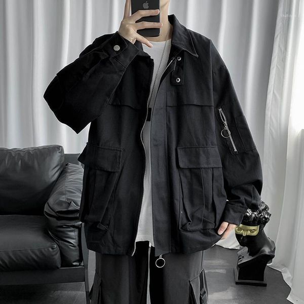 hip hop cargo jackets coats men streetwear cardigan casual bomber jacket outerwear 2021 black multi-pocket for men's, Black;brown
hip hop cargo jackets coats men streetwear cardigan casual bomber jacket outerwear 2021 black multi-pocket for men's, Black;brown