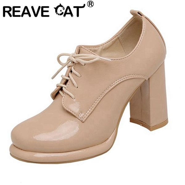 dress shoes reave cat 2021 women pumps square toe 8.5cm heels patent leather lace-up classic soft simple casual date pink apricot a3391, Black
dress shoes reave cat 2021 women pumps square toe 8.5cm heels patent leather lace-up classic soft simple casual date pink apricot a3391, Black