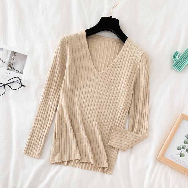 new jumper autumn winter v-neck sweater women slim knit warm soft long-sleeved pullovers knitted 2021 7pw4, White;black
new jumper autumn winter v-neck sweater women slim knit warm soft long-sleeved pullovers knitted 2021 7pw4, White;black