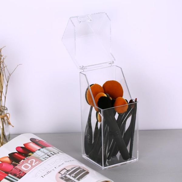 bathroom storage & organization makeup brush organizer acrylic clear dustproof cosmetic eyebrow pencil holder with lid desktop
bathroom storage & organization makeup brush organizer acrylic clear dustproof cosmetic eyebrow pencil holder with lid desktop