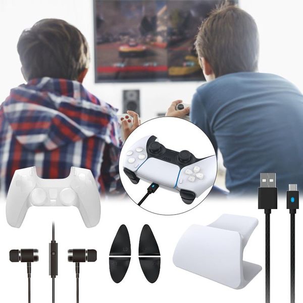 8 in 1 for ps5 gamepad set handle l2 r2 trigger buttons cover set game accessories controller protective cover charging cable
8 in 1 for ps5 gamepad set handle l2 r2 trigger buttons cover set game accessories controller protective cover charging cable
