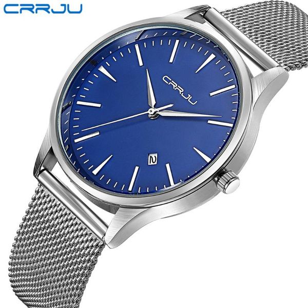 wristwatches crrju calander business man watches stainless steel mesh strap round fashion sport quartz for men relogio masculino, Slivery;brown
wristwatches crrju calander business man watches stainless steel mesh strap round fashion sport quartz for men relogio masculino, Slivery;brown