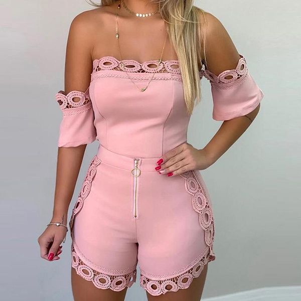 women's tracksuits lace zipper shorts + one-shoulder short-sleeved two-piece slim solid color casual nightclub daily style arrive, Gray
women's tracksuits lace zipper shorts + one-shoulder short-sleeved two-piece slim solid color casual nightclub daily style arrive, Gray