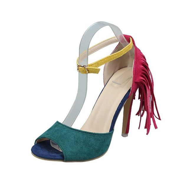 sandals 2021 summer cool tassel stiletto high heel contrast color round toe women's, Black
sandals 2021 summer cool tassel stiletto high heel contrast color round toe women's, Black