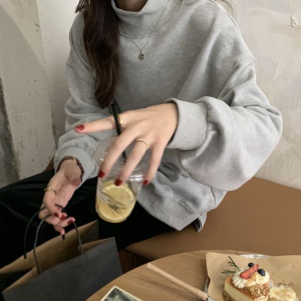 2021 new medium high collar cashmere sweater, solid color, korean fashion, loose, leisure, multi-function, autumn and winter series ssvh, Black
2021 new medium high collar cashmere sweater, solid color, korean fashion, loose, leisure, multi-function, autumn and winter series ssvh, Black