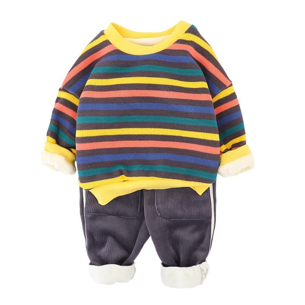 2pcs winter kid girl clothes suit simple style kids toddler girls clothes set striped sweaters+pants childrens clothes outfits, White
2pcs winter kid girl clothes suit simple style kids toddler girls clothes set striped sweaters+pants childrens clothes outfits, White