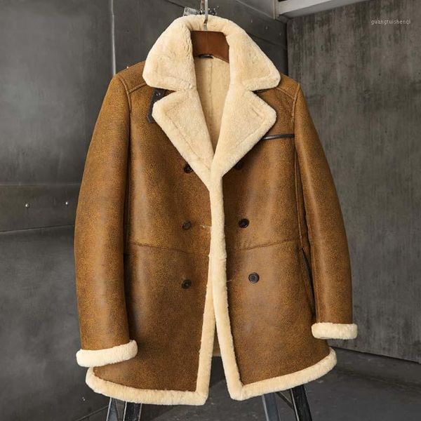 men's leather & faux 2021 mens shearling coat long fur jacket brown b3 hunting winter coats sheepskin, Black
men's leather & faux 2021 mens shearling coat long fur jacket brown b3 hunting winter coats sheepskin, Black