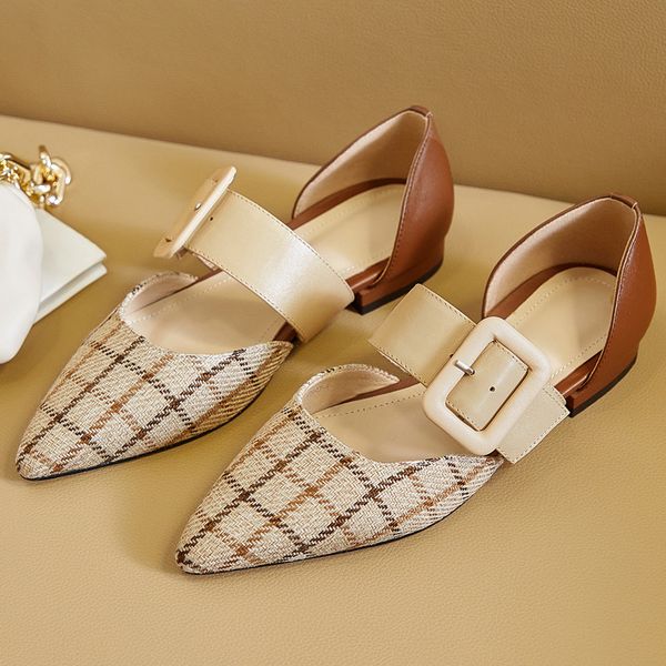 womens genuine leather fabric patchwork metal buckle slip-on ballet flats leisure soft comfortable pointed toe casual shoes ress shoes, Black
womens genuine leather fabric patchwork metal buckle slip-on ballet flats leisure soft comfortable pointed toe casual shoes ress shoes, Black