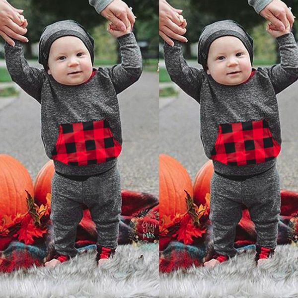 40# baby winter clothes boy girls plaid hoodie pocket sweatshirt pullover pants casual clothes sets children's costumes, White
40# baby winter clothes boy girls plaid hoodie pocket sweatshirt pullover pants casual clothes sets children's costumes, White