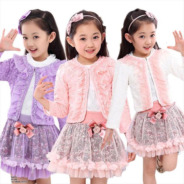autumn children princess flower girls 3 pcs clothing set short mini jacket blouse lace tutu skirt for 2 4 7, White
autumn children princess flower girls 3 pcs clothing set short mini jacket blouse lace tutu skirt for 2 4 7, White