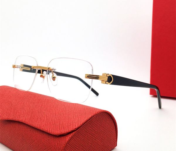 luxury designer men metal frame optical eyewear 0286 square rimless clear lens glasses business leisure style anti-ultraviolet protection co, Black
luxury designer men metal frame optical eyewear 0286 square rimless clear lens glasses business leisure style anti-ultraviolet protection co, Black