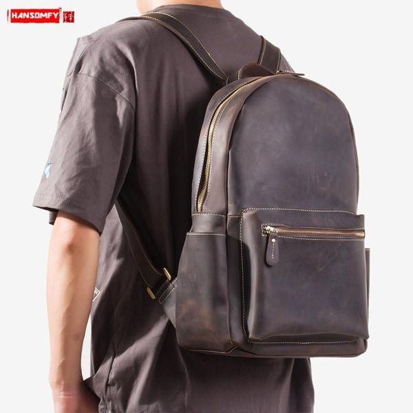 backpack vintage leather men's casual lapbag men travel backpacks student big computer bags crazy horse
backpack vintage leather men's casual lapbag men travel backpacks student big computer bags crazy horse