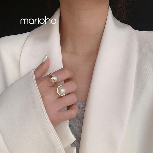 cluster rings baroque imitation pearls geometric hollow ring design gold color metal finger simple wedding party jewelry for women, Golden;silver
cluster rings baroque imitation pearls geometric hollow ring design gold color metal finger simple wedding party jewelry for women, Golden;silver